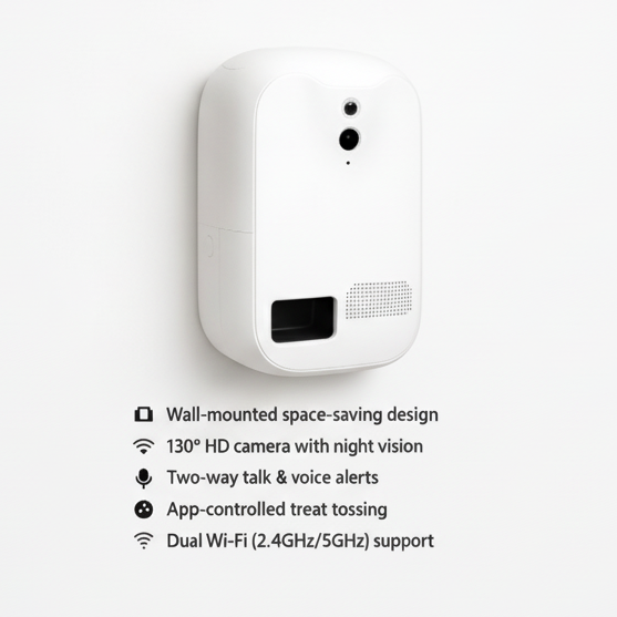 Pet Monitoring Camera With Treat Dispenser